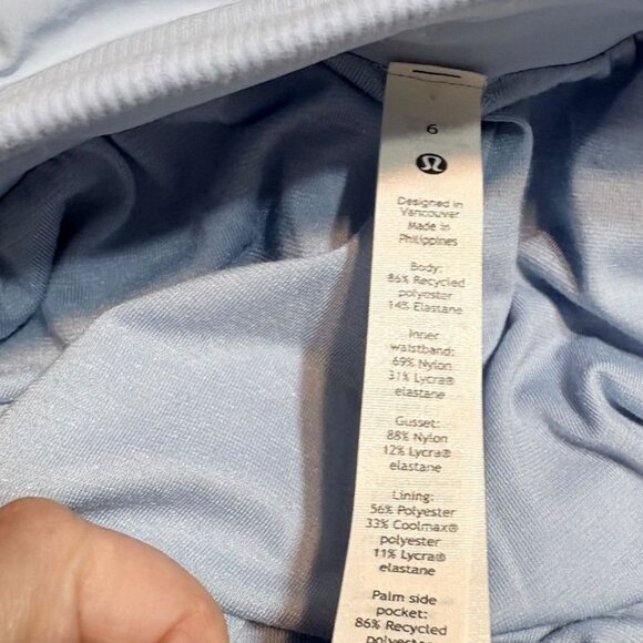 Lululemon Beyond the Studio Crop 6 Blue Linen Jogger Lined Sweatpant - Picture 5 of 8